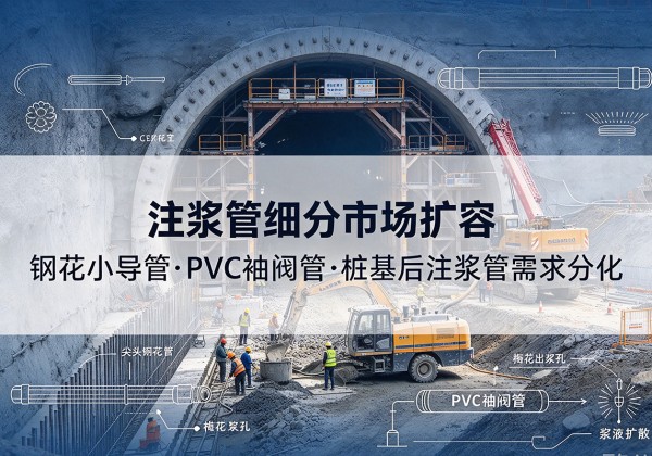 长泰注浆管细分市场扩容，隧道钢花小导管、PVC 袖阀管、桩基后注浆管需求分化